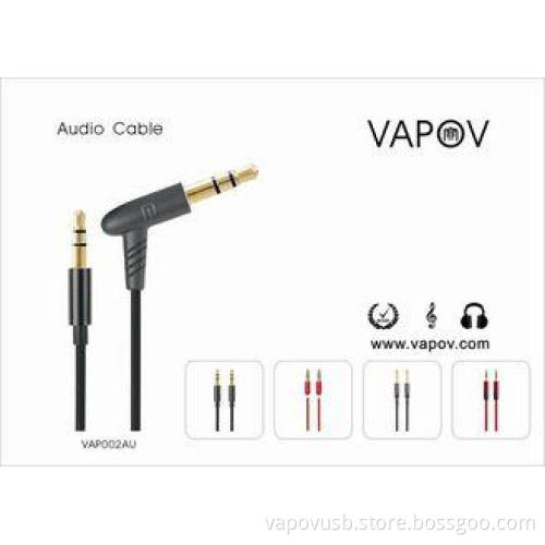 unique shaped Audio cable for andorid apple black berry and